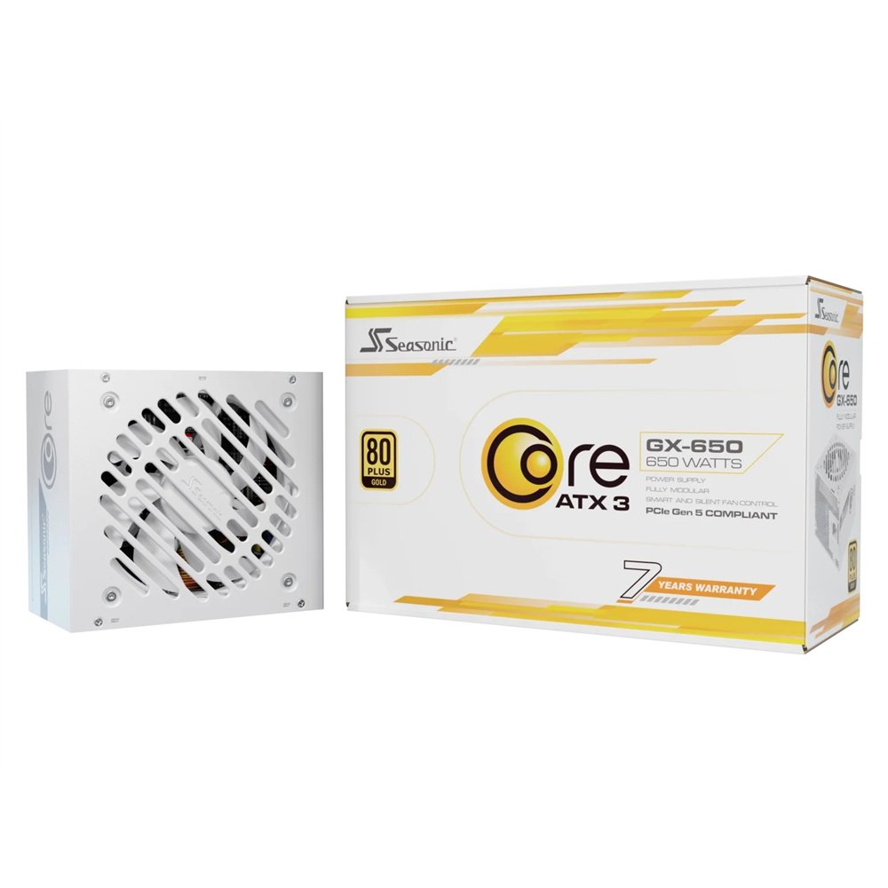 seasonic core gx-650 unidad de fuente de alimentación 650 w 20+4 pin atx atx blanco