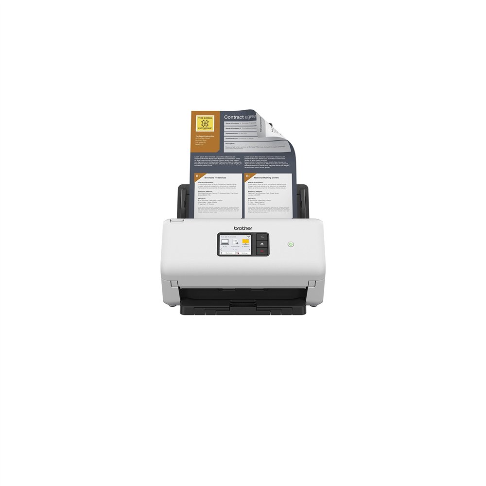 brother ads-4550w escáner con alimentador automático de documentos (adf) 600 x 600 dpi negro, blanco