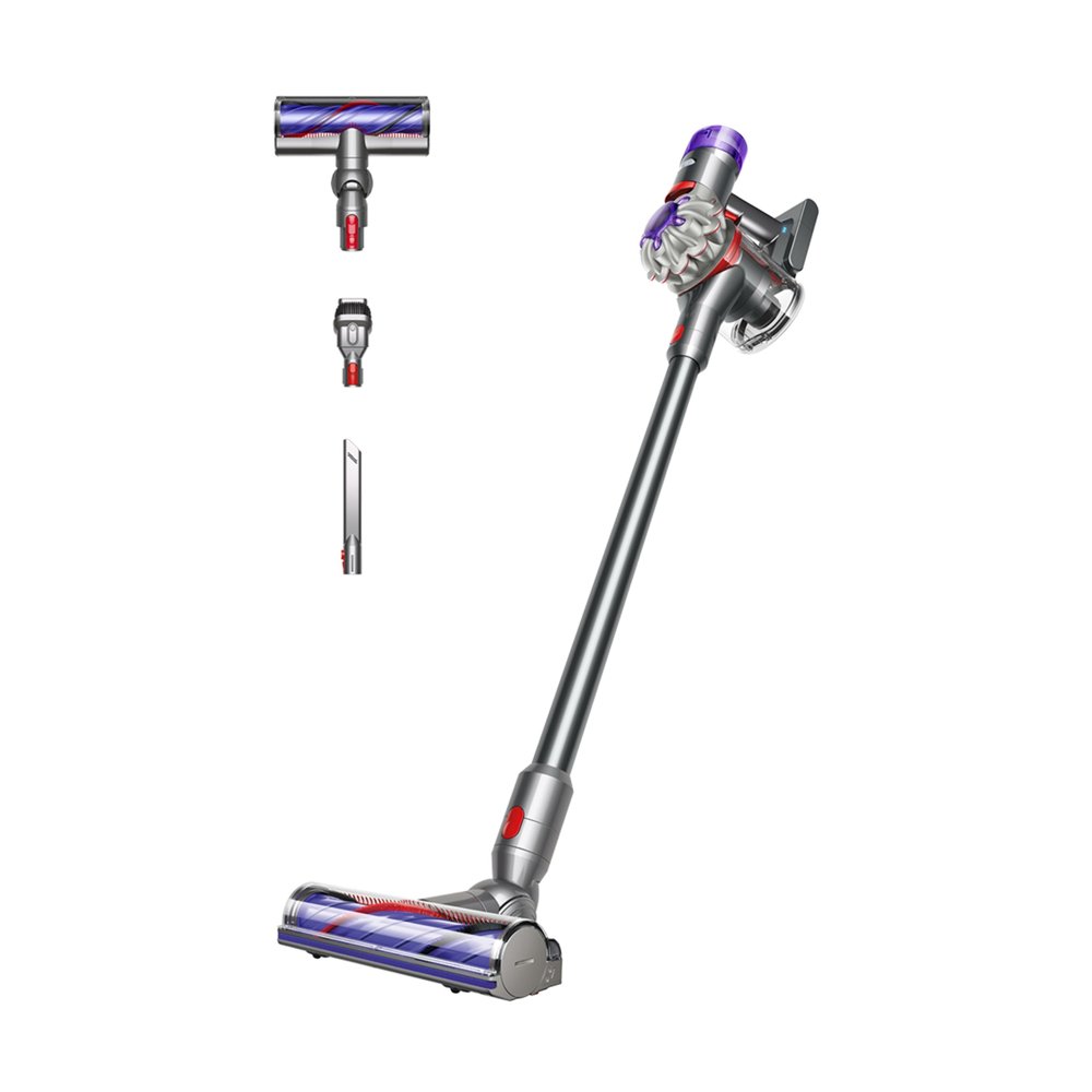 dyson v8 advanced aspiradora escoba 2 en 1 batería secar sin bolsa níquel, plata
