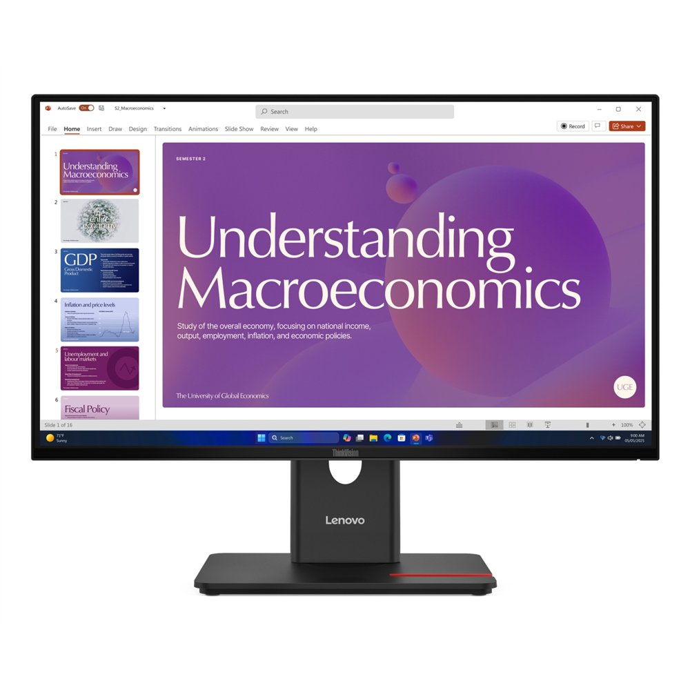 lenovo thinkvision t24d-40 pantalla para pc 60,5 cm (23.8") 1920 x 1080 pixeles full hd lcd negro
