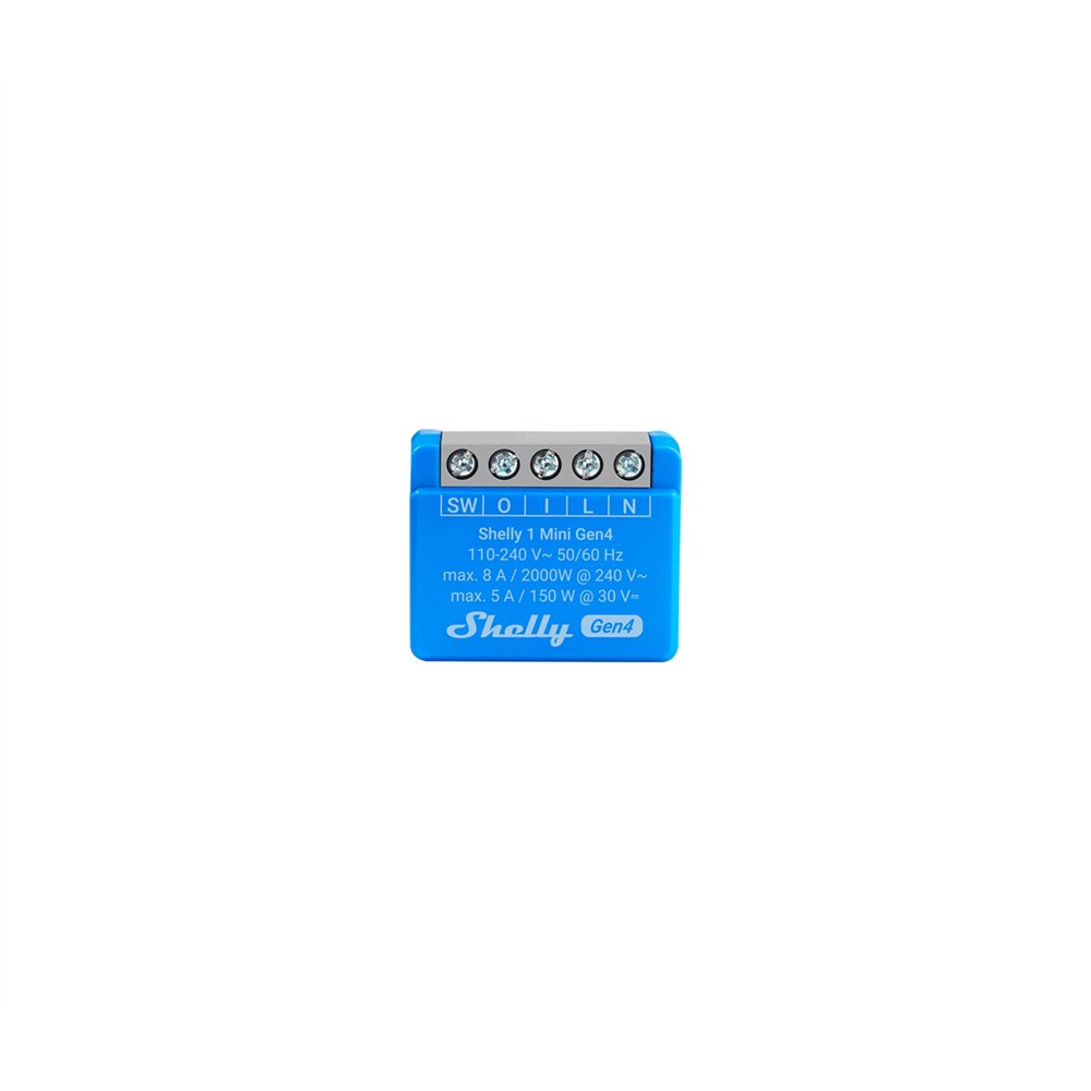 shelly 1 mini gen4 interruptor inteligente 1p azul