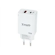 cargador de pared tooq 45w usb-a/c (tqwc-ganqcpd45wt)