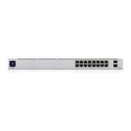 switch ubiquiti 16xrj45 gbe 2xsfp poe 1u (usw-16-poe)