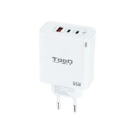 cargador de pared tooq 65w usb-a/c (tqwc-ganqc2pd65wt)