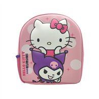 mochila 3d kuromi & hello kitty 30cm