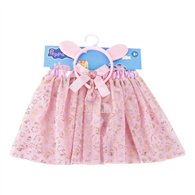 set diadema + tutu fantasia peppa pig