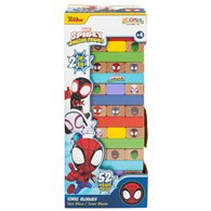 Juego Torre Bloques + Domino madera Spidey Marvel