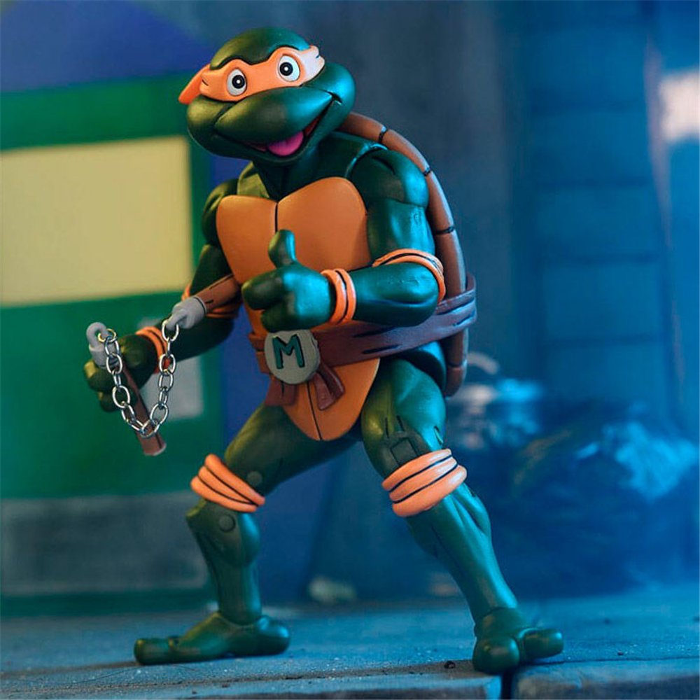 figura ultimate michelangelo vhs cartoon tortugas ninja 18cm