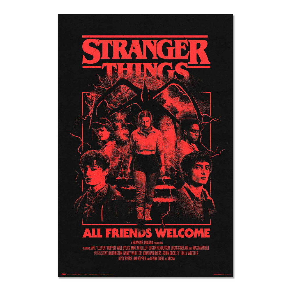 poster all friends welcome stranger things