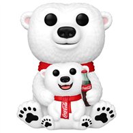 figura pop coca -cola polar bear with cub