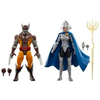 blister figuras wolverine y lilandra neramanilegends series marvel 15cm
