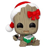 figura pop marvel groot with present