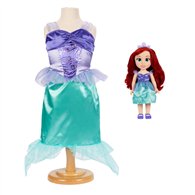 Muñeca Ariel + Disfraz La Sirenita Disney 38cm