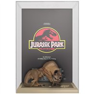 figura pop movie poster jurassic park tyrannosaurus rex and velociraptor