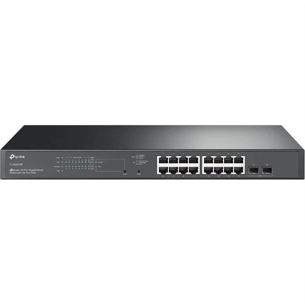 switch tp-link jetstream 18 puertos gigabit 16 puertos poe+
