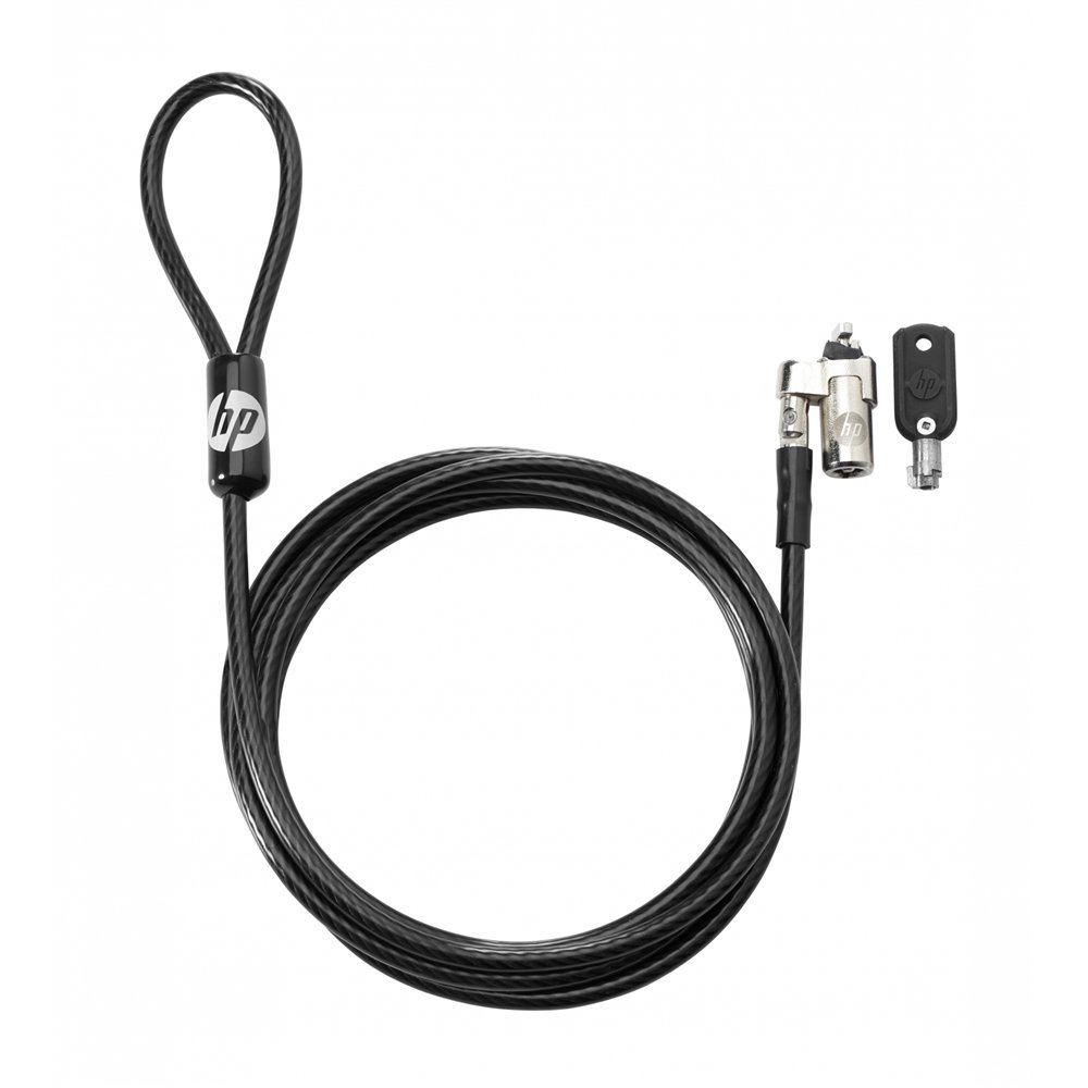 hp bloqueo de cable con llave de 10 mm negro