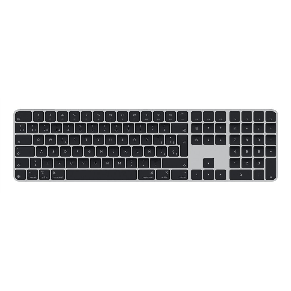 apple magic teclado universal usb + bluetooth qwerty español negro