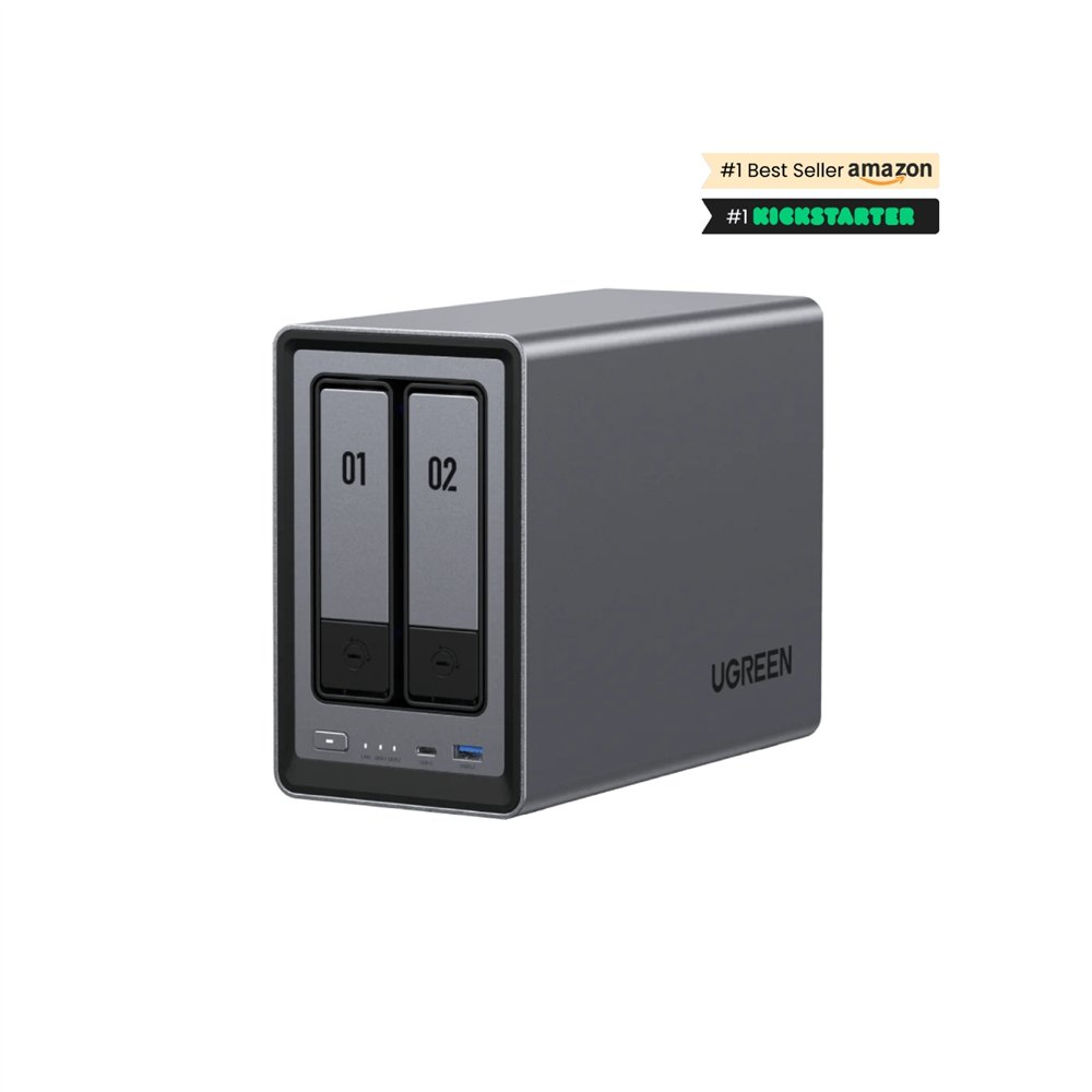 ugreen nasync dxp2800 nas system 2-bay compacto intel® n n100 8 gb ddr5 0 tb ugos pro negro