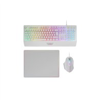 mars gaming mcp124w teclado ratón incluido juego usb qwerty español blanco