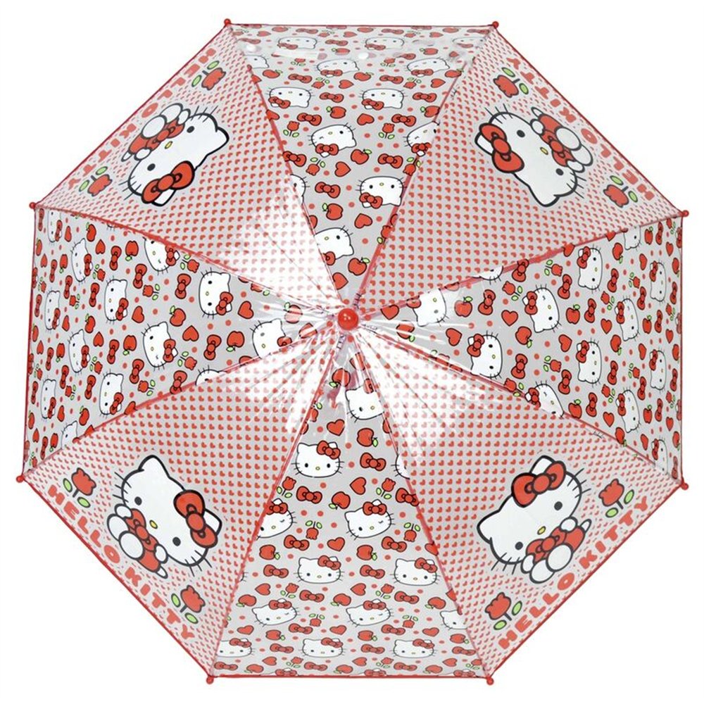 paraguas manual transparente hello kitty 48cm