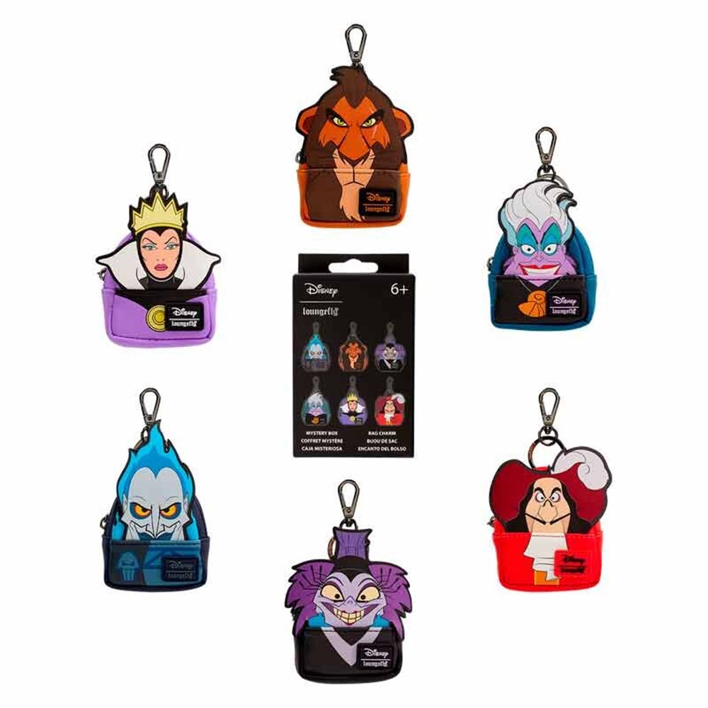 llavero mini mochila mystery villanas disney loungefly surtido