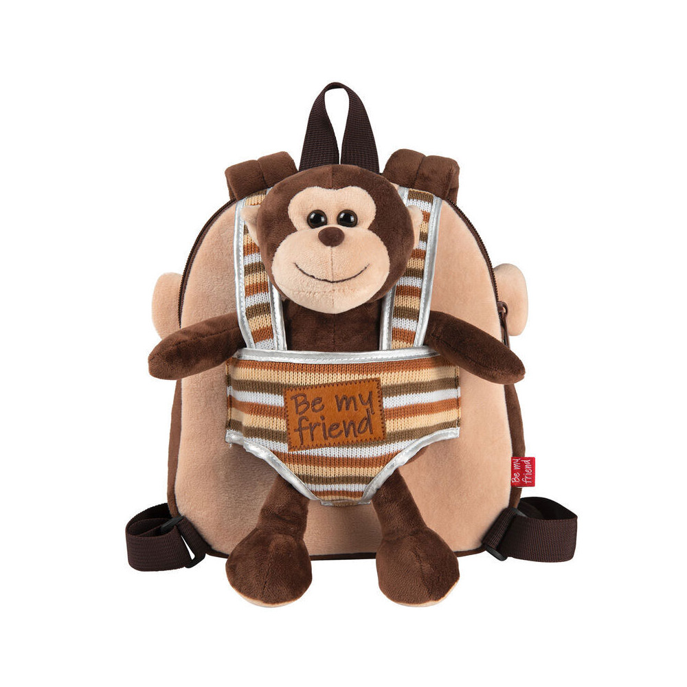 mochila reversible + peluche mono max 25cm