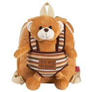 mochila reversible + peluche oso benji 25cm