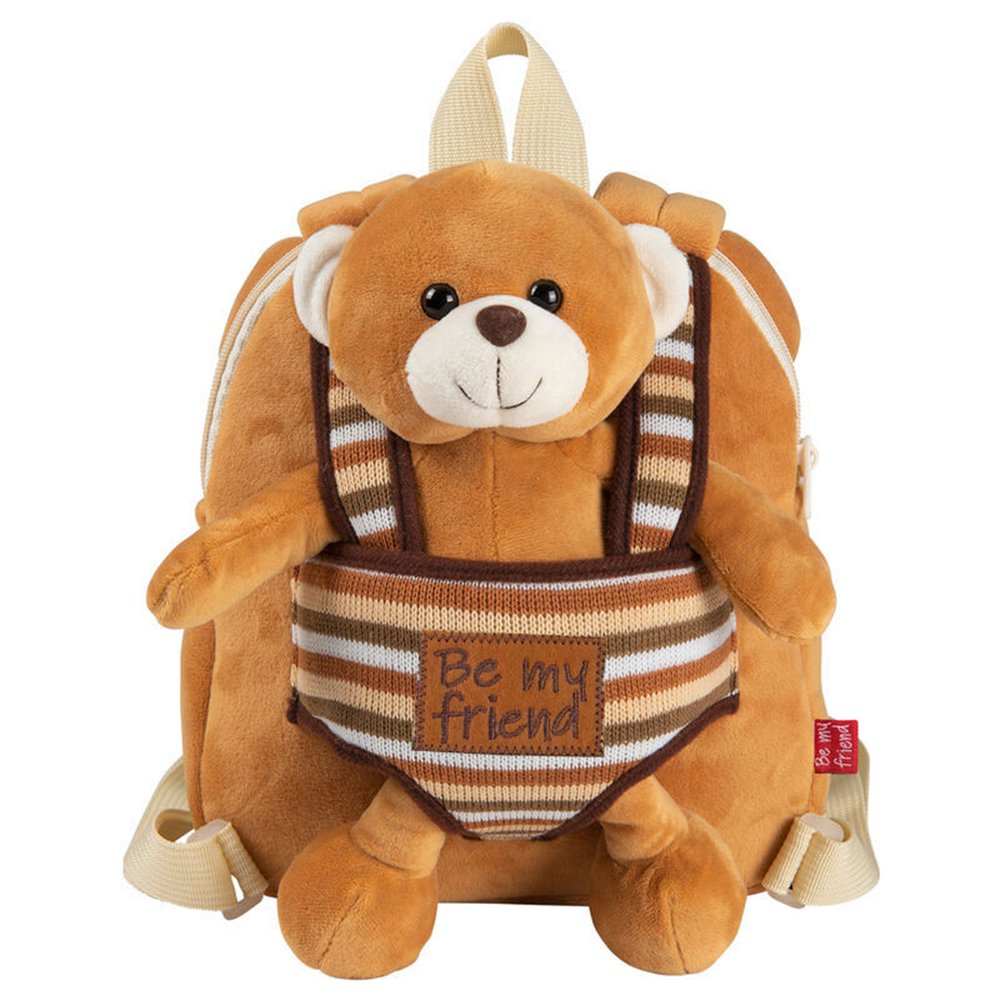 mochila reversible + peluche oso benji 25cm