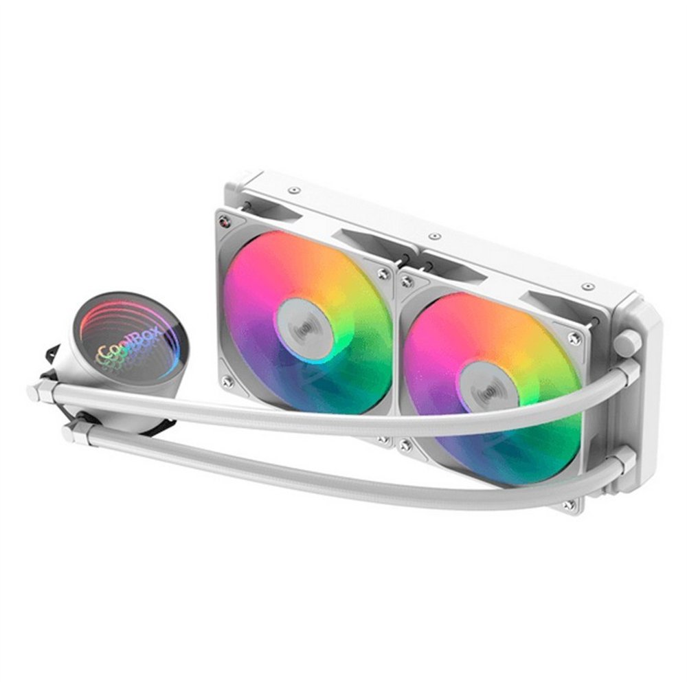 refrigeracion liquida cpu coolbox infinite liquid argb 240mm white
