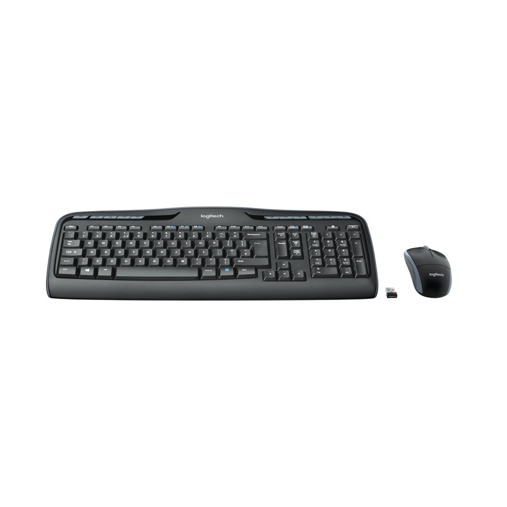 logitech wireless combo mk330 teclado ratón incluido oficina usb qwertz alemán negro