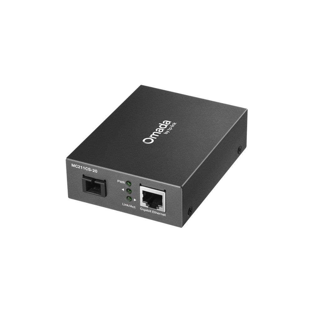 tp-link omada mc211cs-20 convertidor de medio 1000 mbit/s 1310 nm monomodo negro