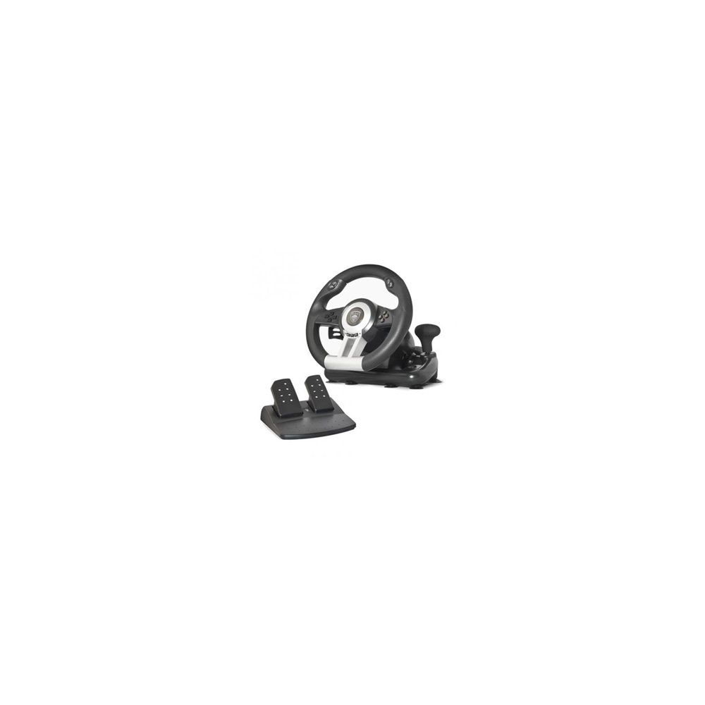volante de carreras con pedales spirit of gamer race pro wheel giro 180º 5 botones compatible pc ps2 ps3 sog-rwp