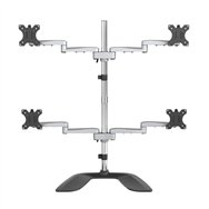 startech.com base soporte de escritorio para 4 monitores - articulado - en acero y aluminio