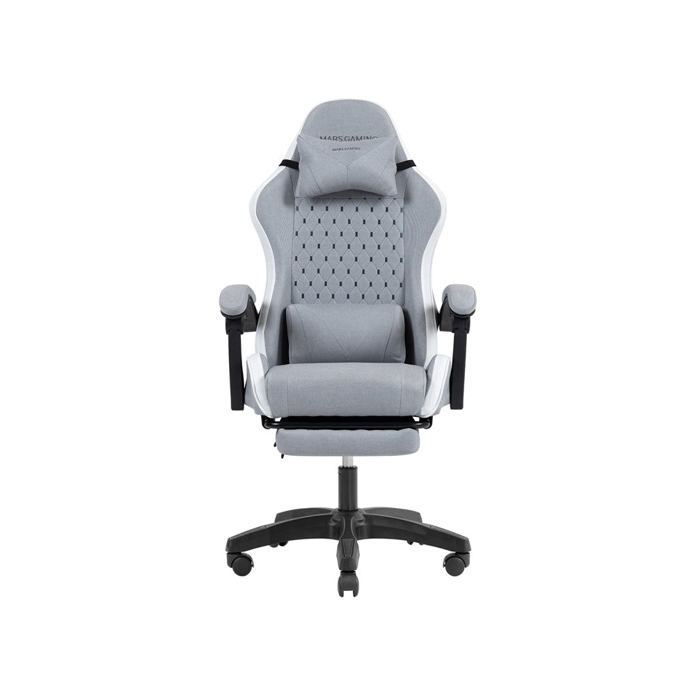 mars gaming mgcxfsw silla para videojuegos silla para videojuegos de pc asiento acolchado gris, blanco