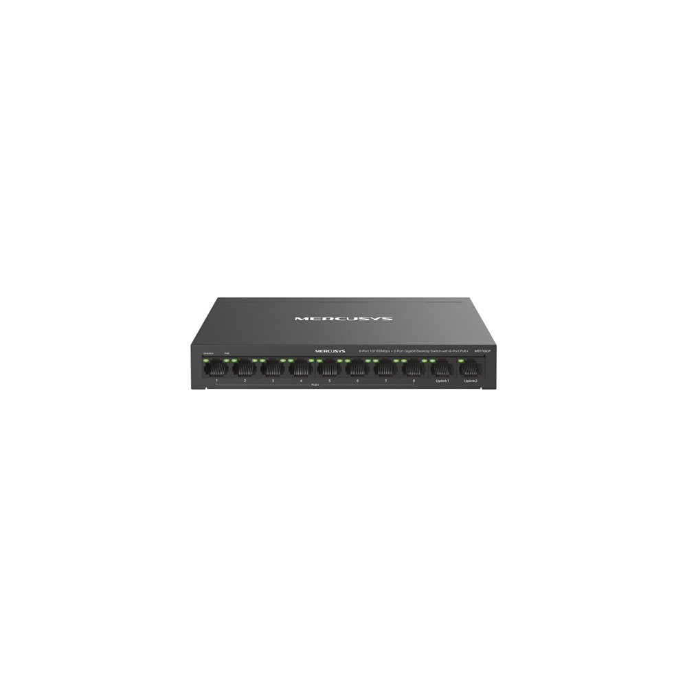 mercusys ms110cp switch fast ethernet (10/100) energía sobre ethernet (poe) negro