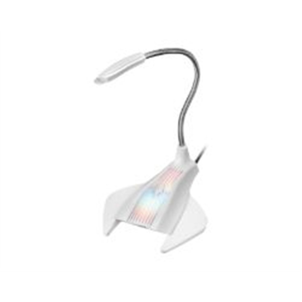 micrófono sobremesa mars gaming flexible blanco (mmicw)