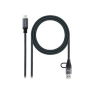 nanocable usb-c a usb-a+usb-c/m 2m (10.01.4112-comb)
