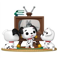 figura pop moment disney 101 dalmatas rolly patch & lucky with tv