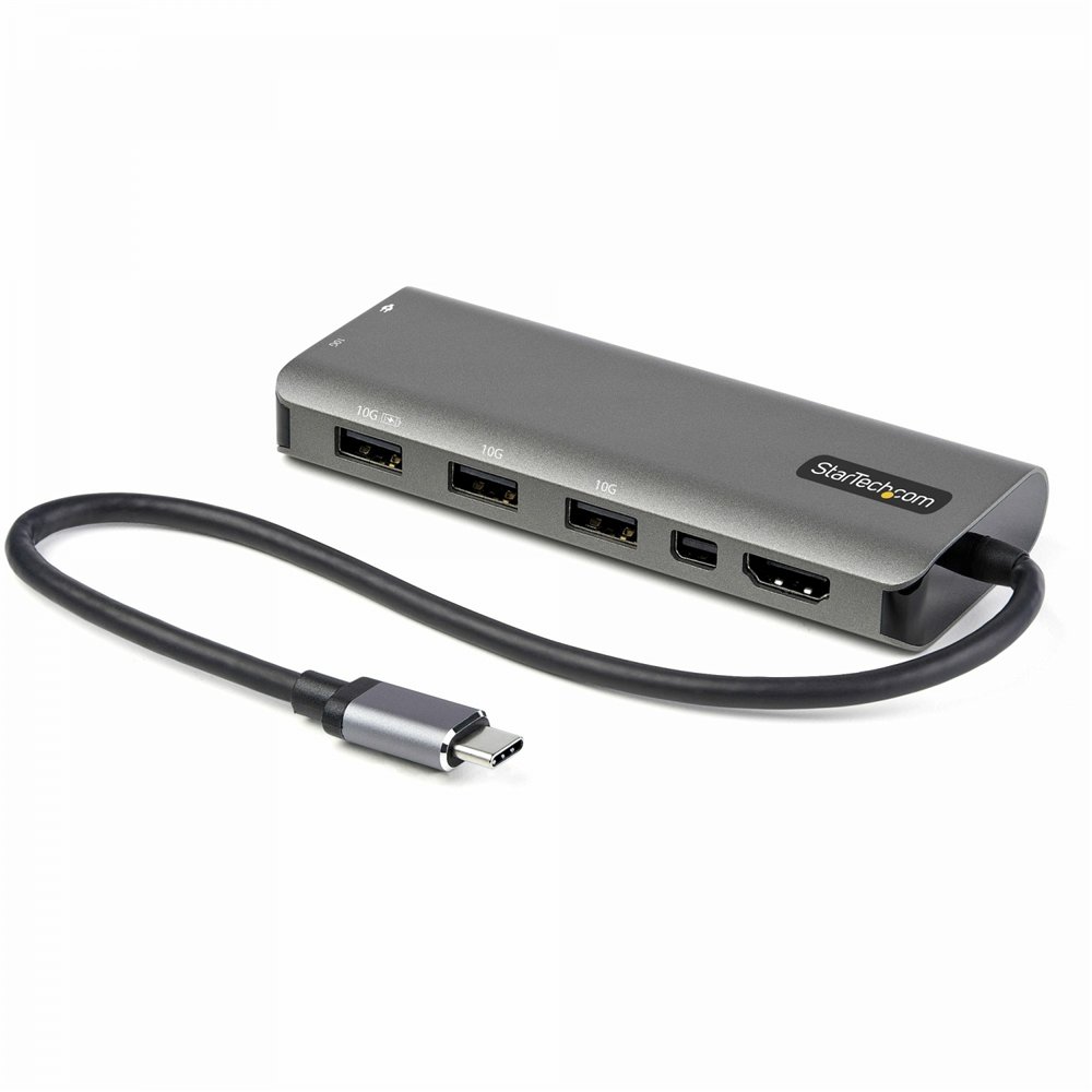 startech.com adaptador multipuertos usb-c - docking station usb tipo c a hdmi o mini displayport 4k60 - replicador de puertos us