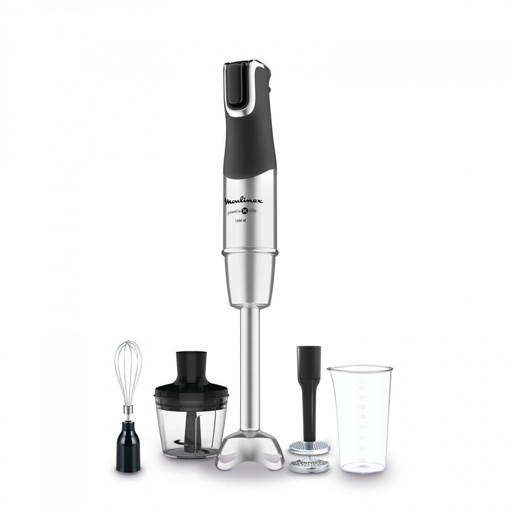 moulinex powelix life 0,8 l batidora de inmersión 1200 w negro, acero inoxidable