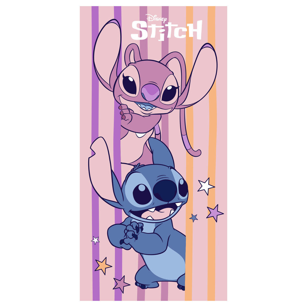toalla angel & stitch disney microfibra