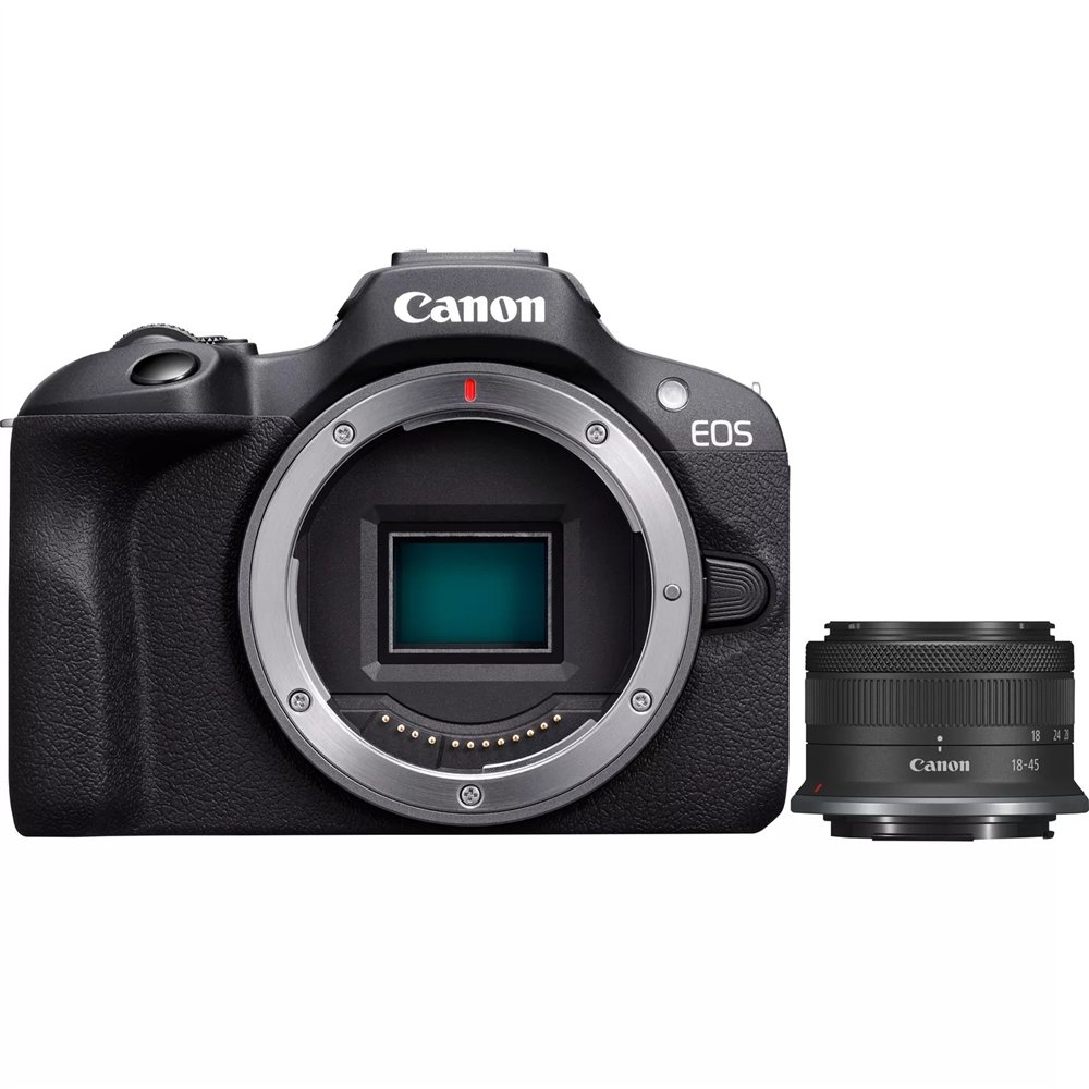 canon eos r100 + rf-s 18-45mm f4.5-6.3 is stm kit milc 24,1 mp cmos 6000 x 4000 pixeles negro