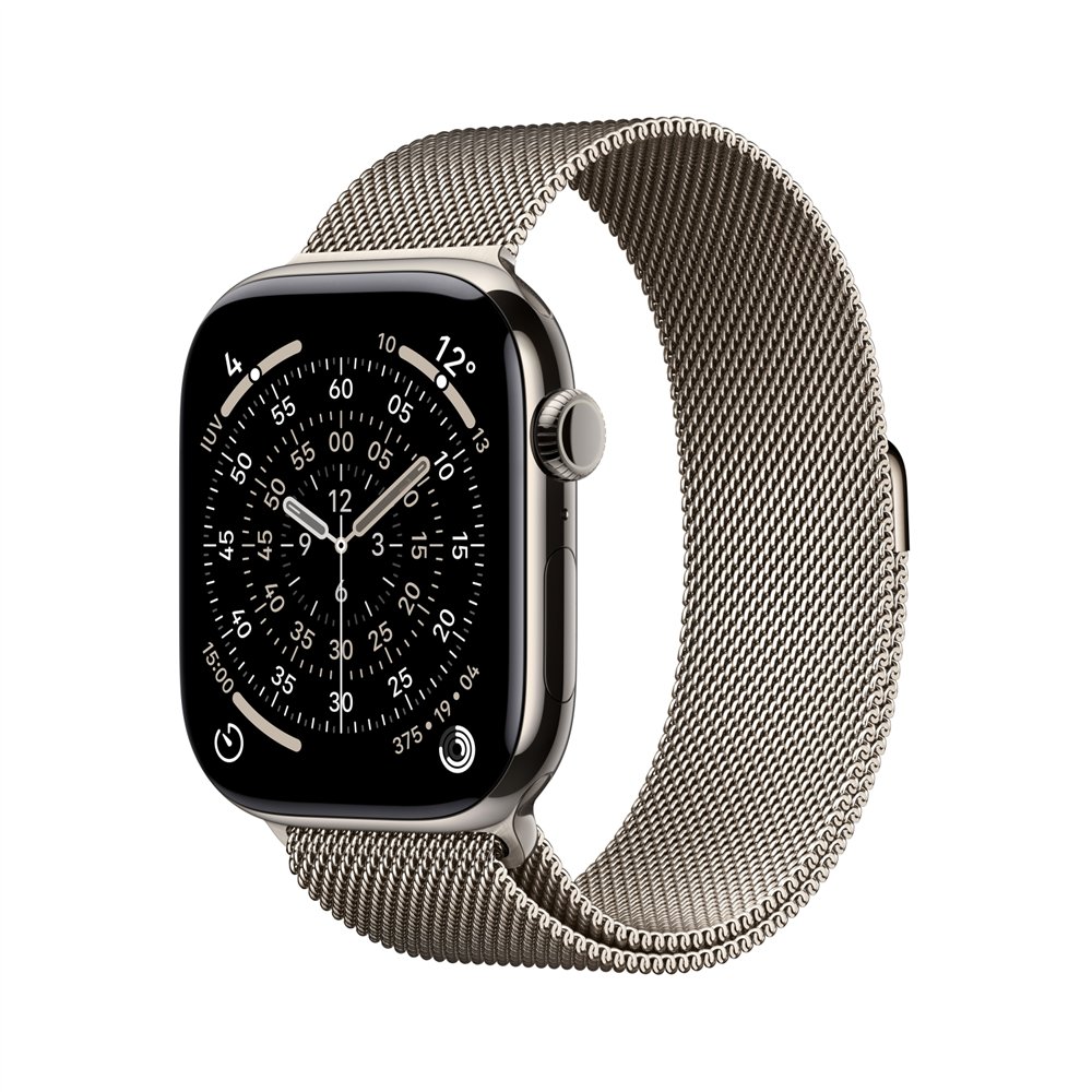 apple watch series 11 oled 46 mm digital 416 x 496 pixeles pantalla táctil 5g titanio wifi gps (satélite)