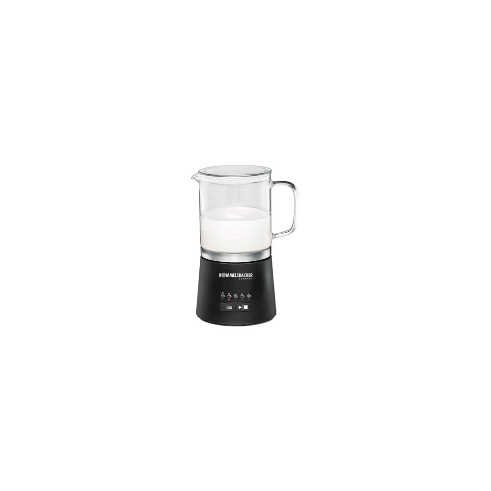 rommelsbacher ms 625 espumador o calentador de leche automático negro, acero inoxidable
