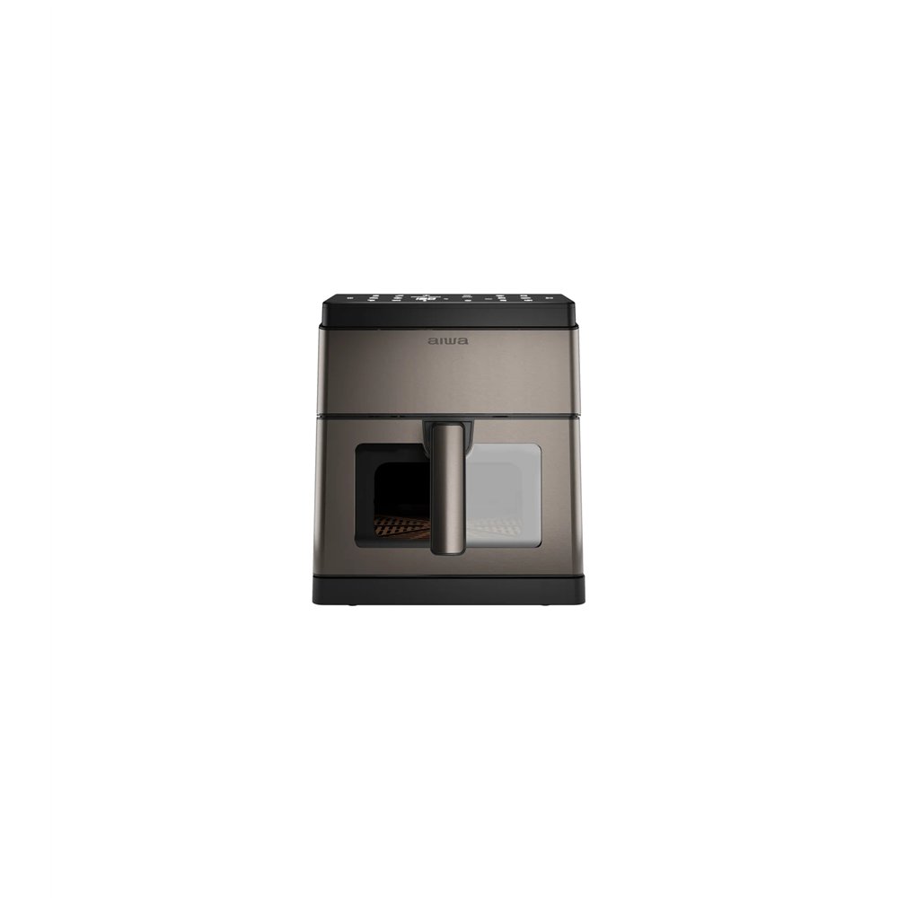 aiwa kumadai sencillo 8 l 1800 w freidora de aire caliente negro, acero inoxidable