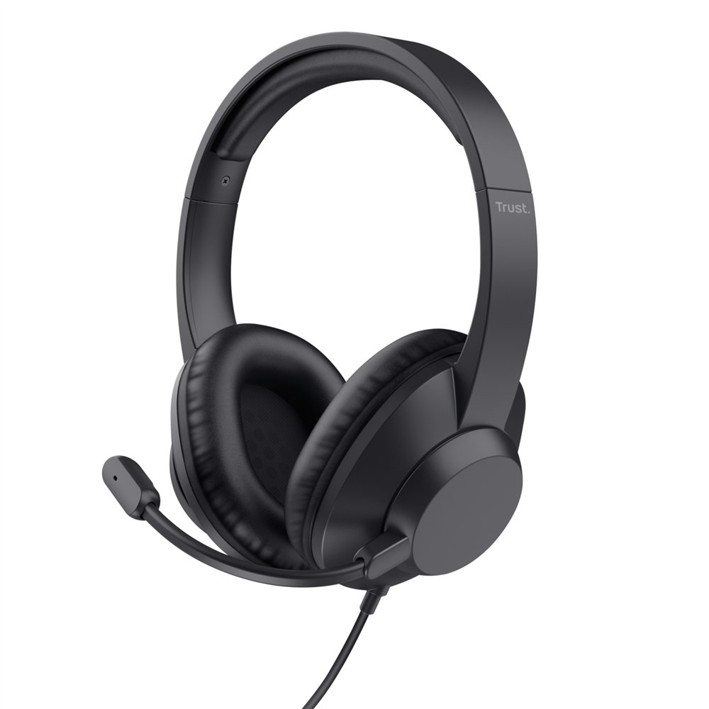 trust ayda max usb auriculares alámbrico diadema oficina/centro de llamadas usb type-c / usb type-a negro