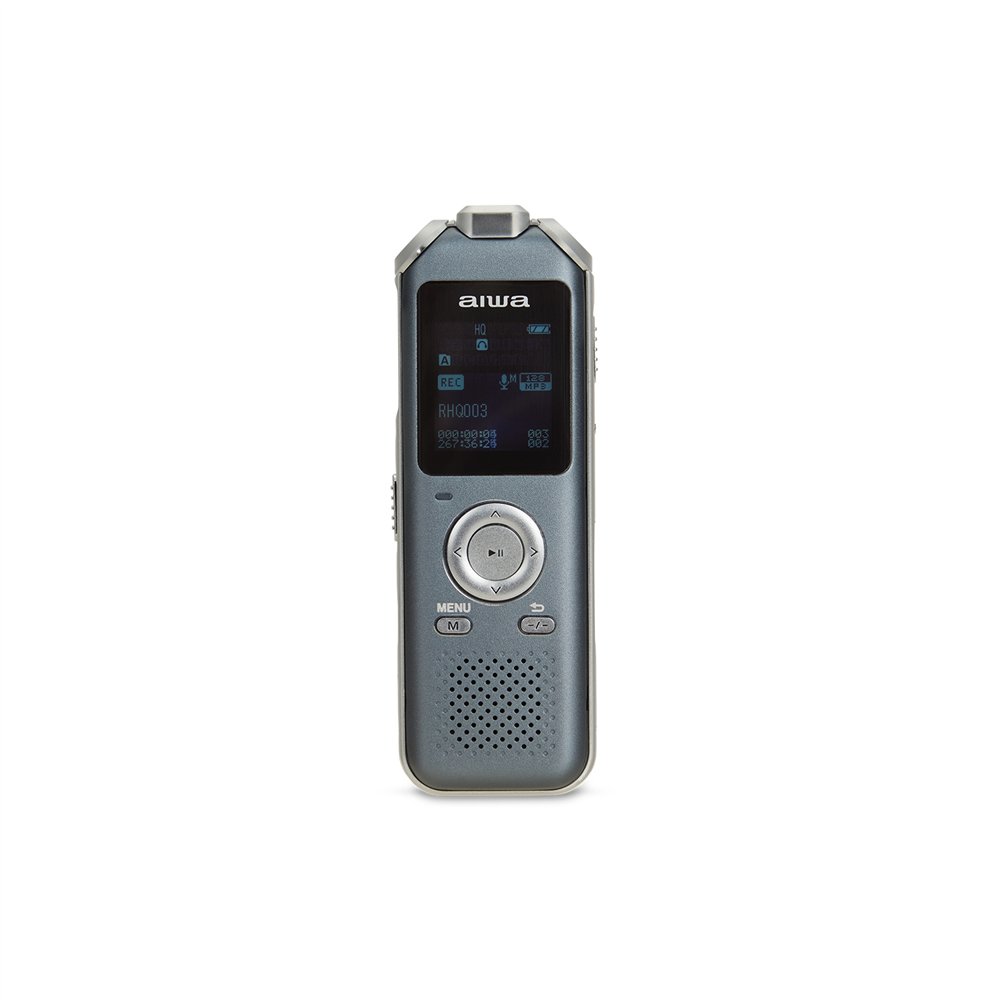 aiwa dvr-m700 dictáfono memoria interna y tarjeta de memoria azul