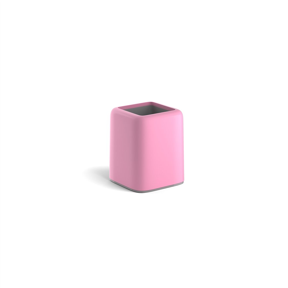 erichkrause forte porta lápices plástico gris, rosa