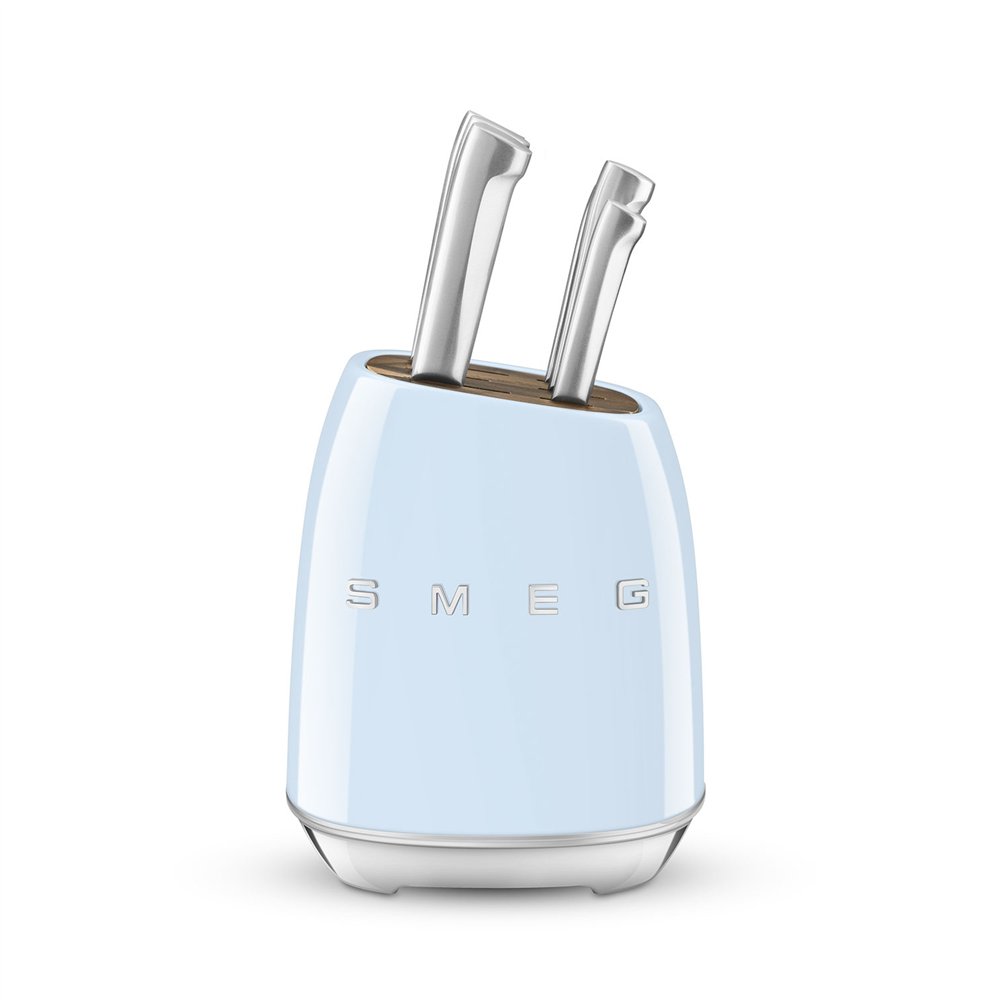 smeg kbsf02pb juego de cuchillos y cubertería de cocina bloque con ranuras para cuchillos