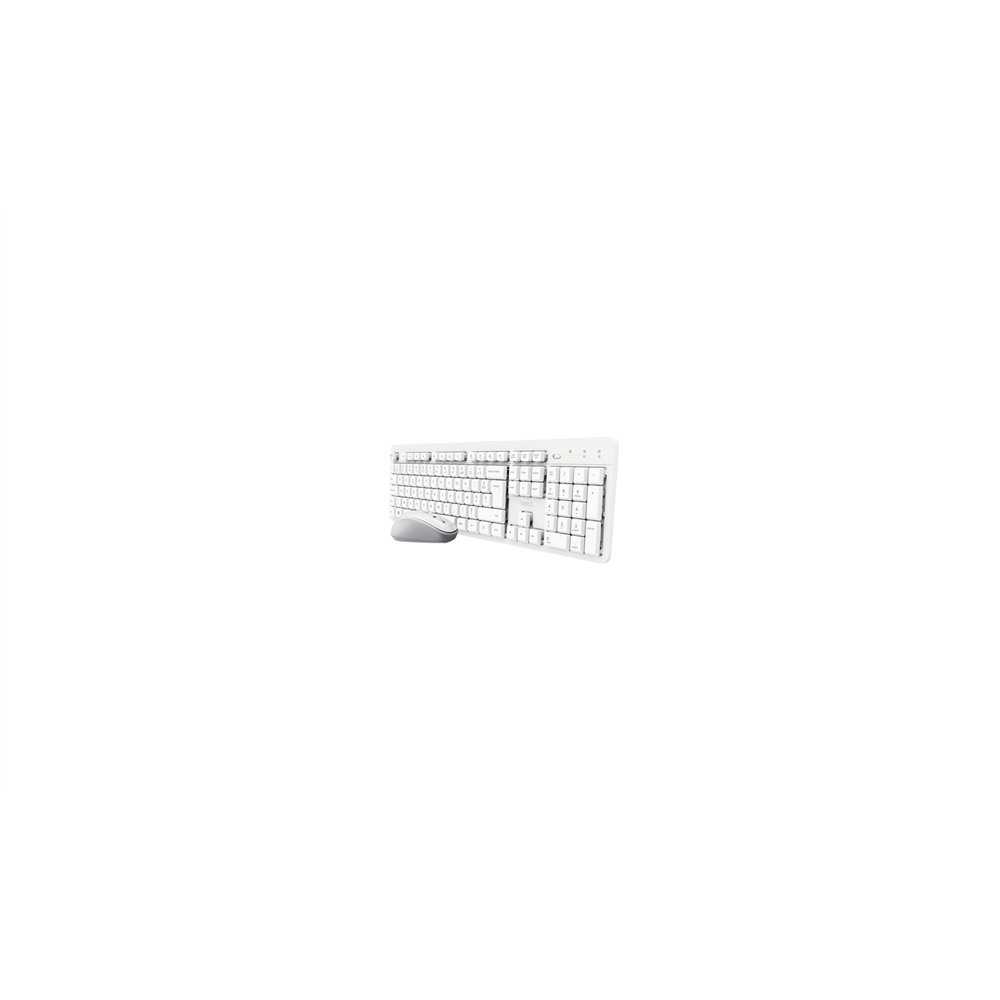 trust ody ii wireless teclado ratón incluido hogar / oficina rf inalámbrico qwerty español blanco